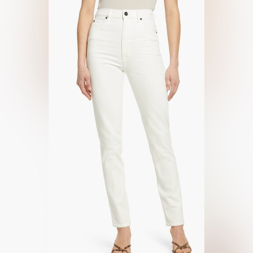 SLVRLAKE Beatnik High Waist Jeans White Size 26 NWT USA Made
